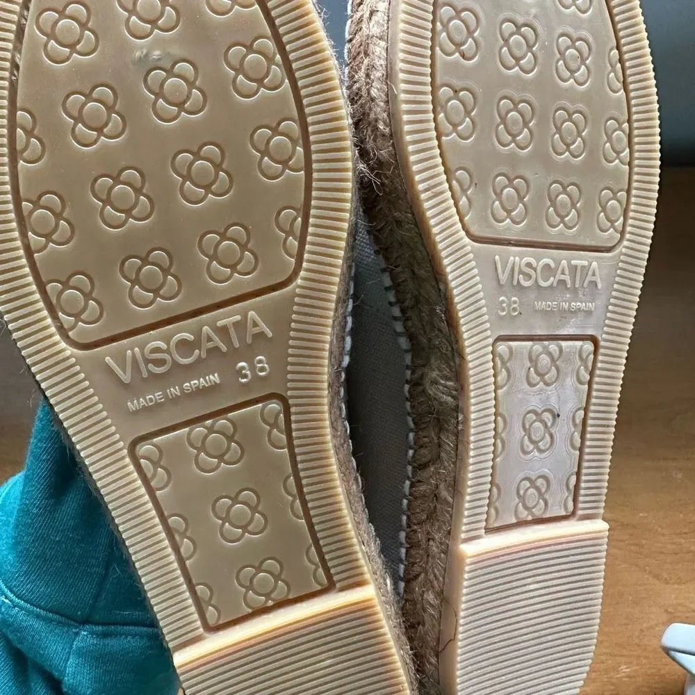 Viscata Barcelona Barceloneta Canvas Cream/Off White Espadrille Closer Toe Flat